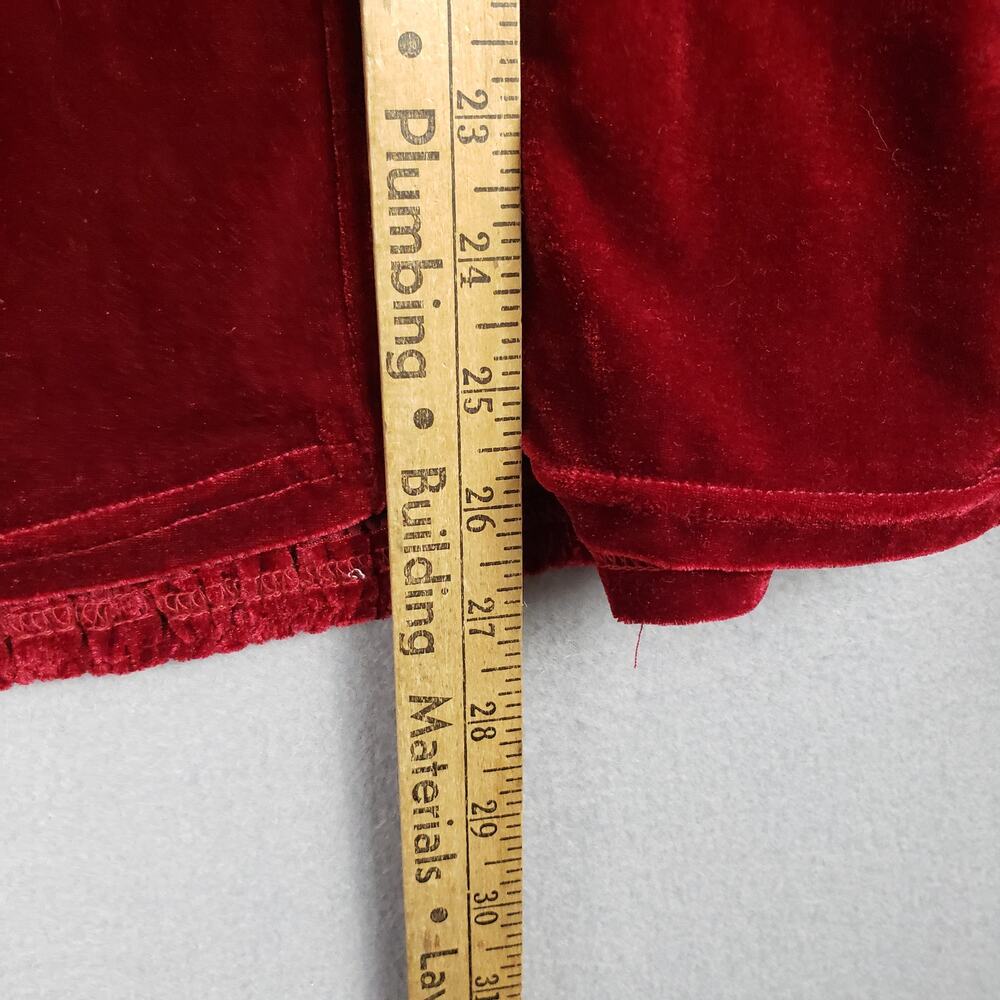 Siren Lily Women's‎ 1X Sheer Sleeve Velvet Blouse Red Vamp Gothic Steampunk Emo - Picture 8 of 8